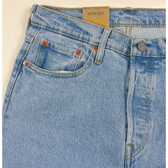 Levis 501 Original Cropped High Rise Straight Leg Womens 31x26 Button Fly Jeans - Picture 3 of 12
